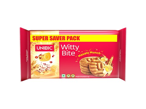 Unibic Foods Witty Bite - Masala Munch, Yummy Cookies, Super Saver Pack, 500 g