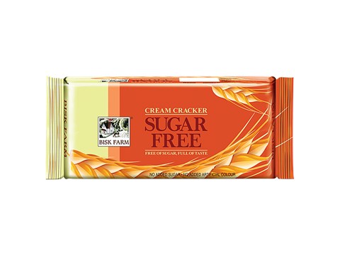 Bisk Farm Sugar Free Biscuits - Cream Cracker, Crunchy, Teatime Snack, 300 g