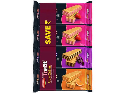 Britannia Treat Crme Wafers Assorted Pack, 220 g