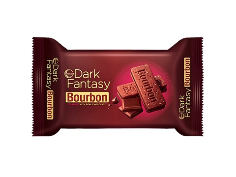 Sunfeast Dark Fantasy Bourbon, Classic Biscuit Made With Real Chocolate, 55.8 g
