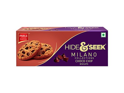 Parle Platina Hide & Seek Milano Collections Chocolate Chip Biscuits, 60 g