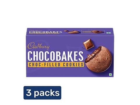 Cadbury Chocobakes ChocFilled Cookies, 3x126.5 g