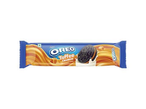 Cadbury Oreo Toffee Crunch Flavour Creme Sandwich Biscuit, 125.25 g