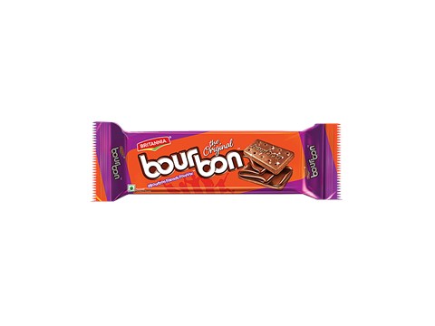 Britannia Bourbon Creme Biscuit - Chocolate Flavour, 120 g