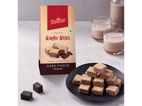 Tasties Wafer Bites - Dark Choco, 100 g