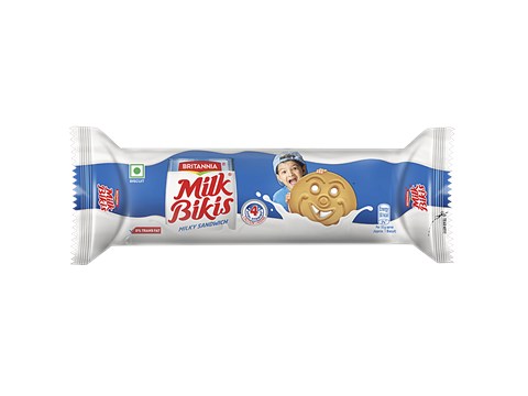 Britannia Milk Bikis Milky Sandwich Biscuits, 100 g