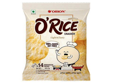 Orion O'Rice Cracker - Light & Tasty, Baked Not Fried, 151.2 g