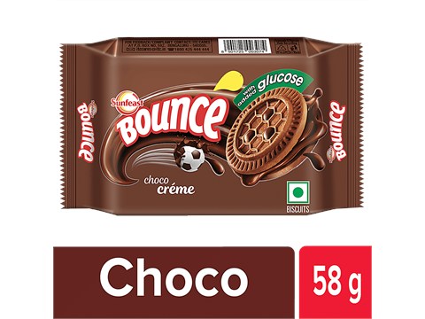 Sunfeast Bounce Creme Biscuits - Choco, 58 g