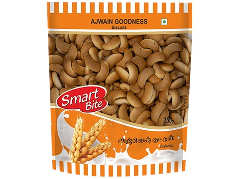Smart Bite Ajwain Goodness Biscuit - Crunchy, 250 g