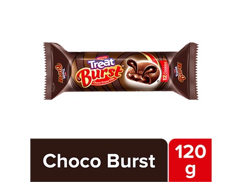 Britannia Treat Burst Choco Fills Cookies, 120 g