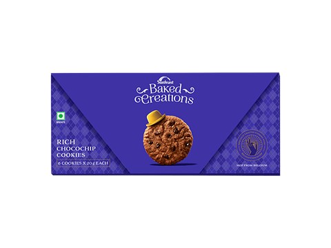 Sunfeast Baked Creations Rich Chocochip Cookies, 120 g