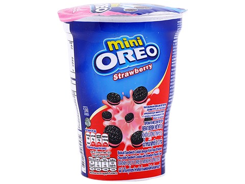 Cadbury Imported Mini Oreo Biscuit - Delicious & Crunchy, Strawberry Cream, 61.3 g