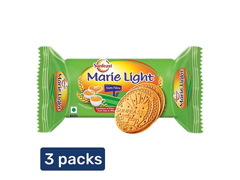 Sunfeast Marie Light - Oats Fibre Biscuits, 3x100 g