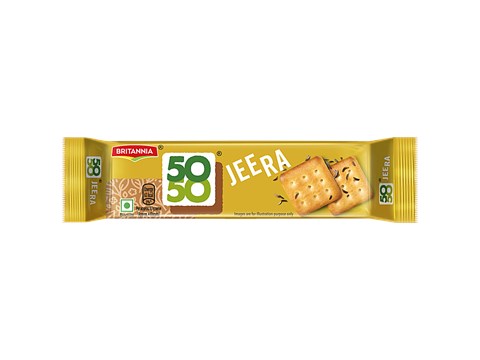 Britannia 50-50 Jeera Biscuits, 62.5 g