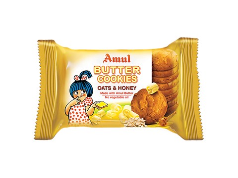 Amul Oats & Honey Butter Cookies, 50 g