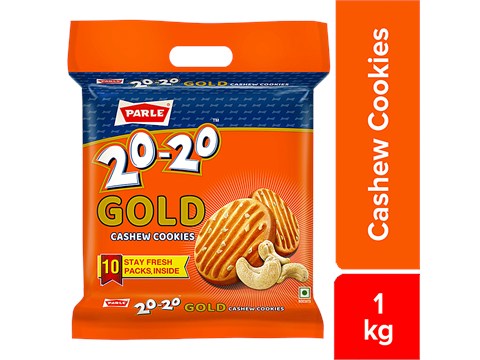 Parle 20-20 Gold Cashew Almond Cookies, 1 kg