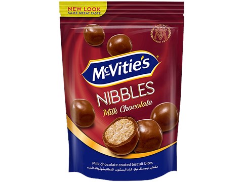 McVitie's Nibbles Milk Chocolate Coated Biscuit Bites, 110 g