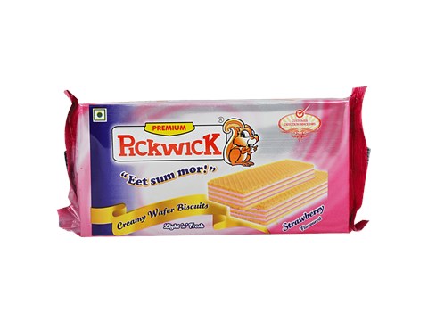 Pickwick  Wafer Biscuit - Strawberry Flavour, 75 g