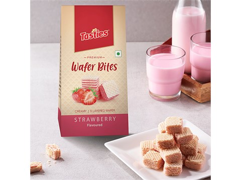 Tasties Wafer Bites - Strawberry, 100 g