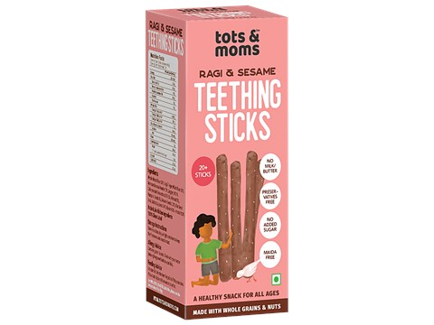 Tots & Moms Ragi & Sesame Teething Sticks, 150 g