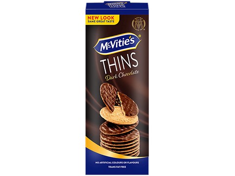 McVitie's Thins Dark Chocolate Coated Biscuits, 150 g