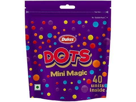 Dukes  Dots Mini Magic Colourful Chocolate Buttons, 126.40 g