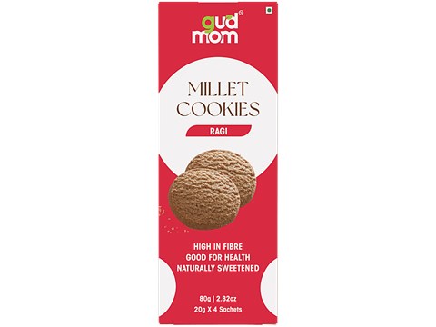 Gudmom Ragi Millet Cookies- Natural Jaggery, 80 g