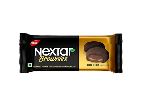 Nabati Nextar Brownies - Soft Cookies With Cocoa Cream Filling, 34 g