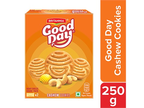 Britannia Good Day Cashew Cookies, 250 g