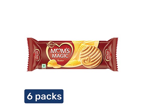 Sunfeast Mom's Magic Butter Biscuits, 6 x 147 g