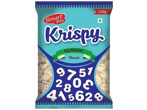 Smart Bite Krispy Numeric Biscuit - Crunchy, 120 g