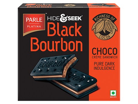 Parle Platina Hide & Seek Black Bourbon Creme Sandwich - Choco, 270 g