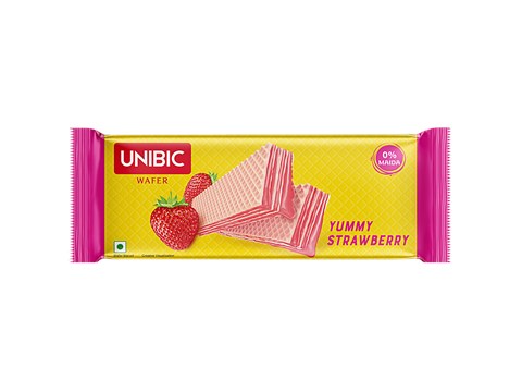 Unibic Yummy Strawberry Wafer, 60 g