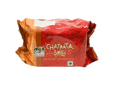 Bisk Farm Biscuit - Chatpata Spicy, Tangy & Crispy, Teatime Snack, 60 g