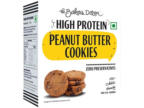 The Baker's Dozen High Protein Peanut Butter Cookies, 75 g