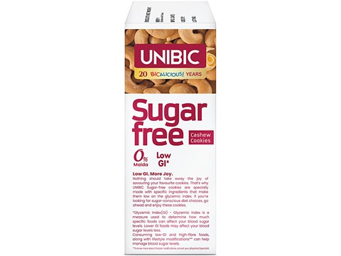 Unibic Sugar Free Cashew Cookies, 67.5 g