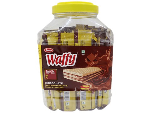 Dukes  Waffy - Chocolate Flavoured Creamy & Crunchy Sandwich Wafer Biscuit, 520 g