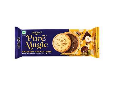 Britannia Pure Magic Hazelnut Choco Tarts, 84 g