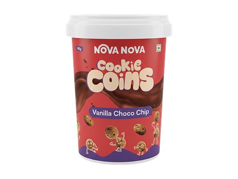 Nova Nova  Vanilla Choco Chip Cookie Coins, 90 g