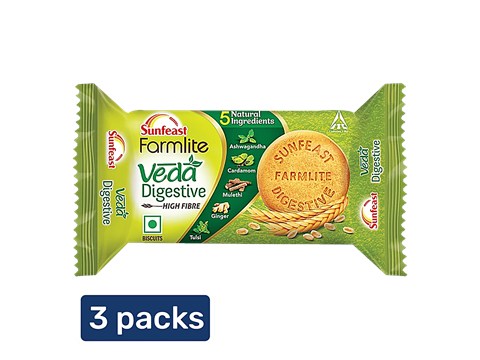 Sunfeast Farmlite Veda Digestive Biscuit, 3x100 g