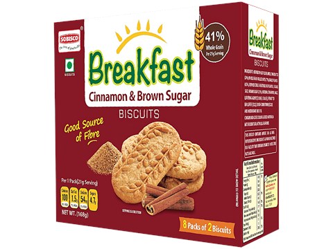 Sobisco Breakfast Cinnamon & Brown Sugar Biscuits, 168 g