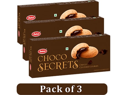 Dukes  Choco Secrets Choco Centered Cookies - Crispy, 250 g
