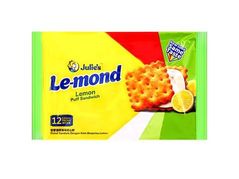 Julie's Le-Mond Lemon Puff Sandwich Biscuit, 170 g