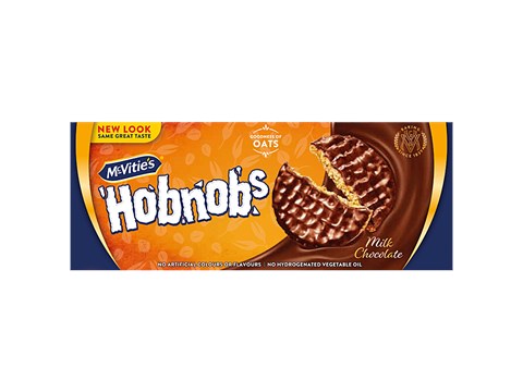 McVitie's Hobnobs Milk Chocolate Coated Oat Cookies, 300 g