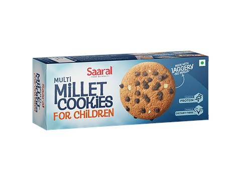 Saaral Multi Millet Cookies - No Maida, Made With Jaggery, For Children, 100 g