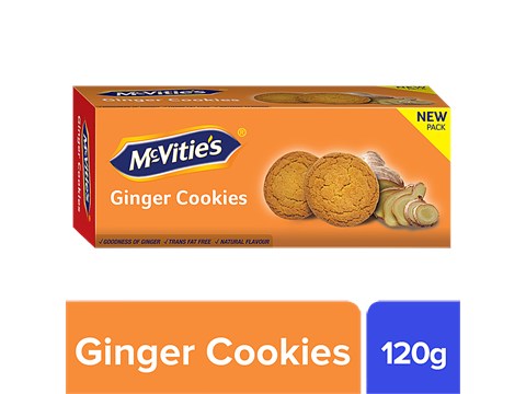 McVitie's Ginger Cookies - Suitable For Vegetarians, 120 g