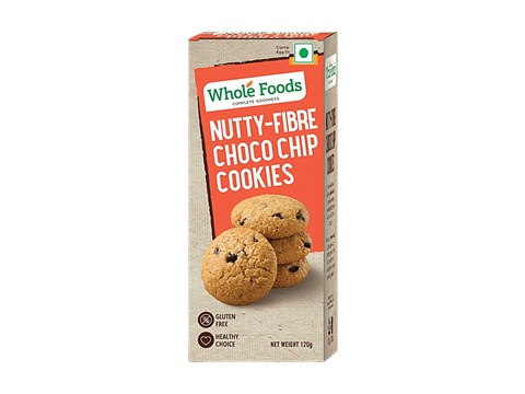 Whole Foods Nutty-Fibre Choco Chip Cookies, 120 g