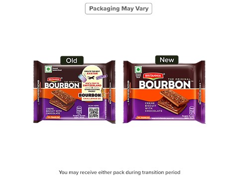 Britannia The Original Bourbon Creme Biscuit - With Chocolate, 50 g