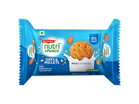 Britannia NutriChoice Oats Milk & Almond Biscuits, 75 g