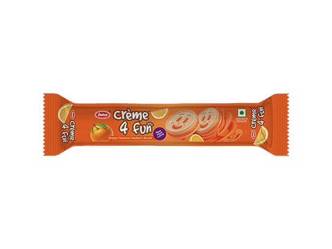 Dukes  Crme 4 Fun Orange Flavoured Sandwich Biscuits, 145 g